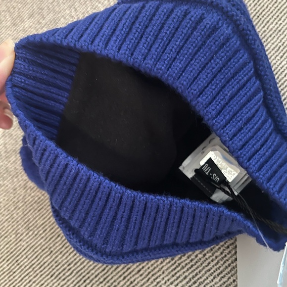 Canada goose Baby double Pom Pom winter hat in pacific blue - Picture 2 of 4